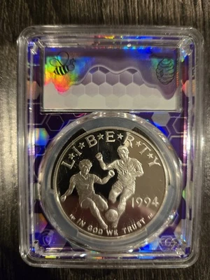 1994 S World Cup Soccer Proof Silver Dollar Commemorative PCGS PR69 DCAM  - Image 1 of 2