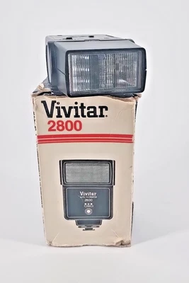 Vivitar 2800 Auto Thyristor Electronic Flash Boxed Camera Accessory Untested - Image 1 of 4