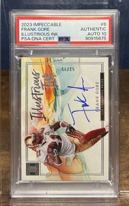 2023 Panini Impeccable Frank Gore Illustrious Ink 75 49ers PSA Authentic Auto 10 - Picture 1 of 4