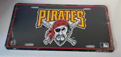 Pittsburgh Pirates Embossed Metal License Plate MLB Auto Tag Baseball Team. New - Image 1 of 2