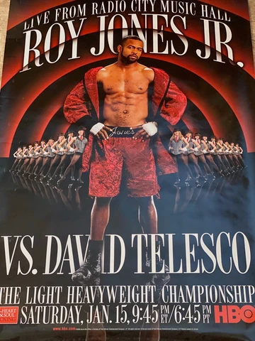 Roy Jones Jr Boxing Poster 1st Fight Ever at Radio City Music Hall NY 2000 Cover