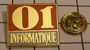 01 INFORMATIQUE IS / IT WEEKLY NEWSPAPER vintage pin badge - Bild 1 von 2