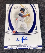 2022 Panini Flawless Autograph Blue Sapphire Emmanuel Rodriguez ROOKIE Auto #5/7