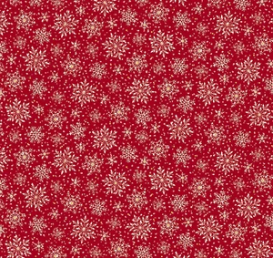 Fabric Snowflakes Red Santas Night Out Cotton QUILTING TREASURES 1/4 Yd 28398R - Picture 1 of 6