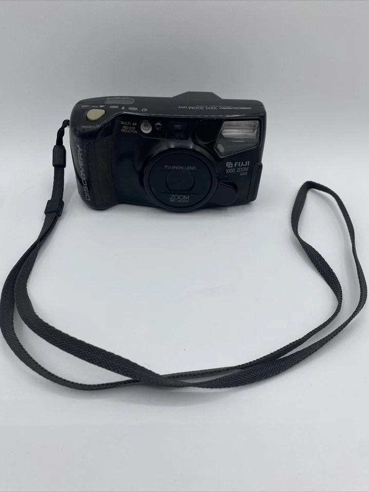 Cámara fotográfica Fuji Discovery 1000 zoom fecha panorámica 35 mm apuntar y disparar de colección Foto 1 de 4