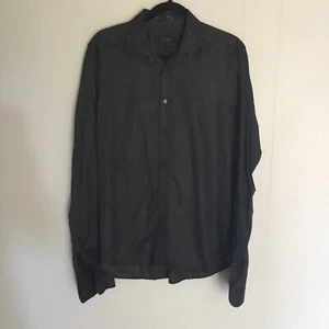 Men's Ted Baker (Size 3) Brown Button Front Long Sleeve Shirt Design - Picture 1 of 8