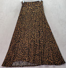 Bobeau Long Maxi Skirts Women's Medium Multi Leopard Print Rayon Elastic Waist