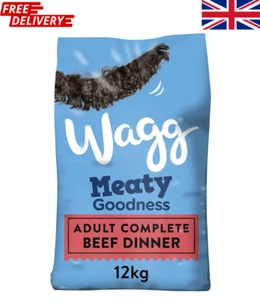 Wagg Meaty Goodness Adult Complete Beef Dinner Dry Dog Food-12kg (pack of 1). - Picture 1 of 3