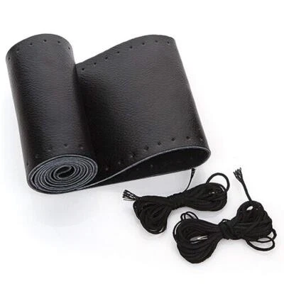 Cubierta de volante de coche rosca de aguja antideslizante negra para Mitsubishi Outlander Foto 1 de 4