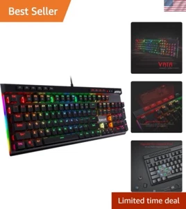 K580 VATA RGB LED Backlit Mechanical Gaming Keyboard with Macro Keys & Dedica... - Picture 1 of 11