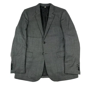 Burberry London Gray Blue Woven Wool Mens Blazer Size 50R EU 40R US - Picture 1 of 7