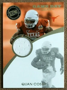 Quan Cosby 2009 Press Pass SE Game Day Gear Jersey Silver #GDG-QC Texas Rookie - Picture 1 of 2