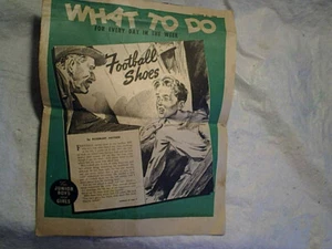 1943 WHAT TO DO SUNDAY SCHOOL NEWSPAPER,Football Shoes,Jaspers Diary,riddle,poem - Picture 1 of 5