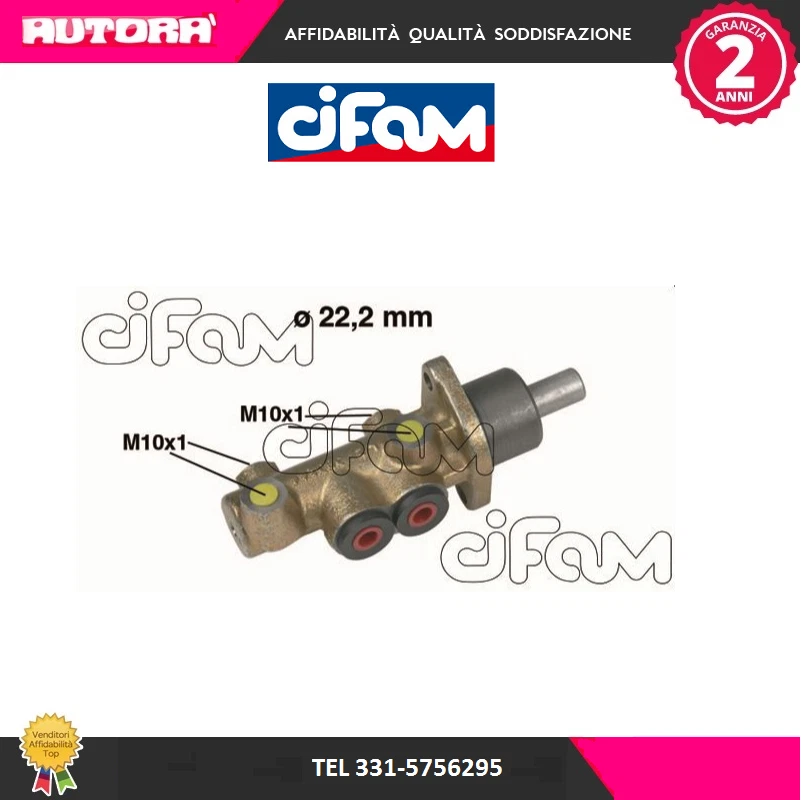 Cilindro maestro del freno adatto a Fiat Fiorino-Palio-Strada (MARCA-CIFAM).. - Изображение 1 из 1