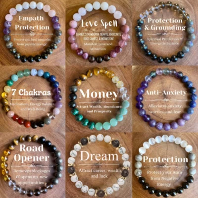 Naturstein Echte Perlen Armband magnetisches Armreifen Herren Damen Schmuck - Bild 1 von 4