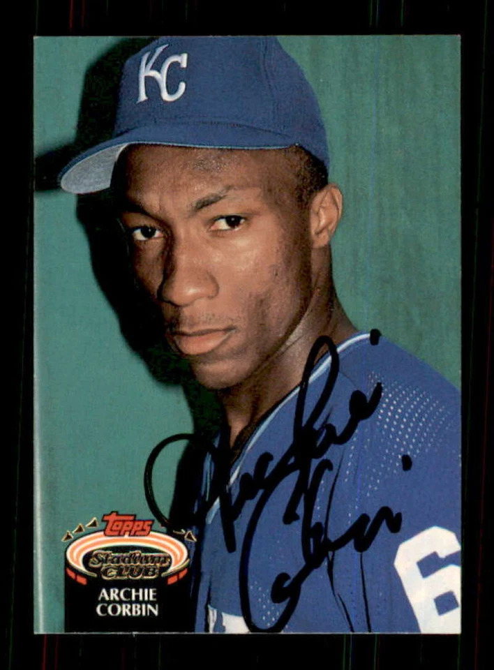 1992 Topps Stadium Club #473 Archie Corbin AUTOGRAPHED!! RC Rookie Royals 240105 - Image 1 of 2