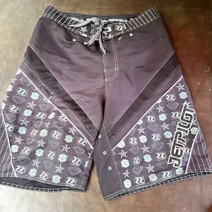 Jet Pilot Boardshorts Herren 32 schwarz grau Kordelzug Schwimmen Strand Sommer Surfen - Bild 1 von 10