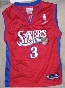 Allen Iverson Philadelphia Sixers 76ers Jersey Shirt #15 Youth Boys 10-12 Reebok - Picture 1 of 5