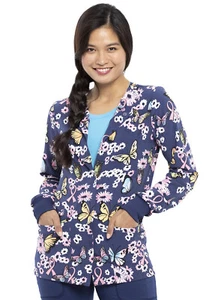 Beautiful Care Cherokee Scrubs BCA Original Snap Front Warm Up Jacket CK321 BUTC - Bild 1 von 6