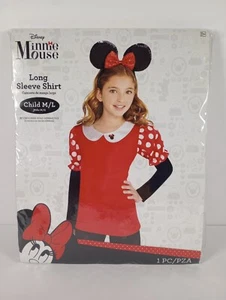 Disney Minnie Mouse Long Sleeve Shirt Child Size M - L Up To Size 14 - Picture 1 of 3