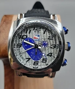 Ritmo Mundo Indycar Quartz Mens Watch Chronograph 8.5" 47"mm Sapphire Dial Rare - Picture 1 of 24