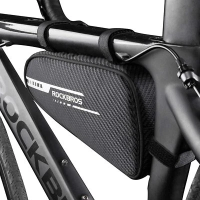 ROCKBROS Bike Triangle Bag Frame Bag Reflective Under Top Tube Storage Bag 1.2L - Image 1 of 4