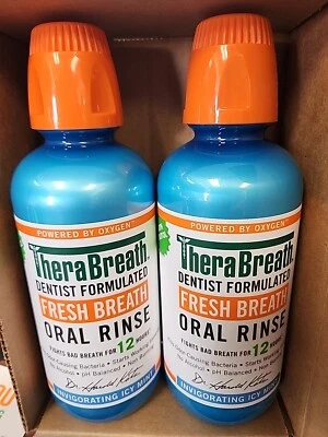 Therabreath Fresh Breath Mouthwash, Icy Mint Flavor/Pack of 2 bottles/16fl.oz x2 - Image 1 of 4