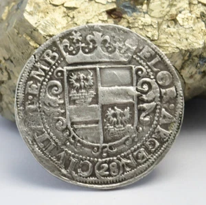 Münze Silber 28 Stuber Taler Thaler Emden freie Stadt Ostfriesland Ferdinand II - Bild 1 von 3