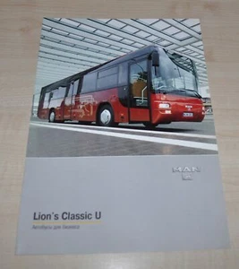 Folleto ruso de autobús clásico de MAN Lion's - Imagen 1 de 3