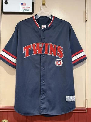 Camiseta de béisbol vintage de los Mellizos de Minnesota Joe Mauer #7 MLB talla XL majestuosa verdadera fan Foto 1 de 4