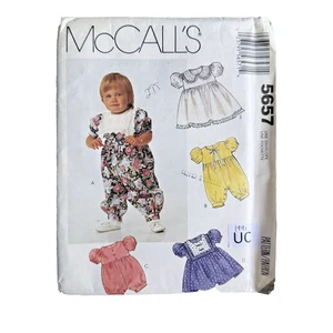 Vintage 90er McCall's Muster 5657 Kleinkinder Kleid Luftpolster Overall Puffärmel Gr. S-L - Bild 1 von 5