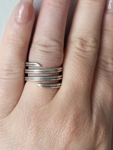 Sterling Silber 925 Wickeloptik, Größe 7 - Bild 1 von 7