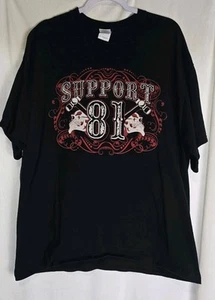 Vintage Y2K Hells Angels Walkill Biker Gang Support 81s Tee T Shirt 2XL - Picture 1 of 7