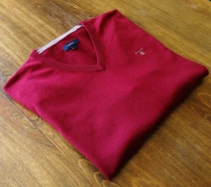 Jerséis de hombre con cuello de pico de algodón/lana talla L Gant Rojo - Imagen 1 de 11