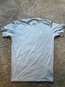 YoungLa Men's Compression Fitted Tee T-Shirt Blue Large 423 Zephyr - Picture 1 of 3