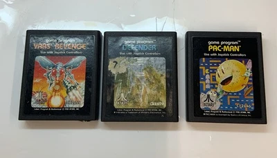 Yars' Revenge , Defender & PAC-Man for Atari 2600. Tested & Works. Vintage 1981. - Image 1 of 3