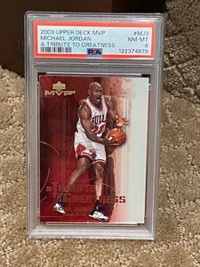 2003 U.D. Michael Jordan PSA 8 #MJ3 Tribute to Greatness Bulls Card NEW CASE - Picture 1 of 1