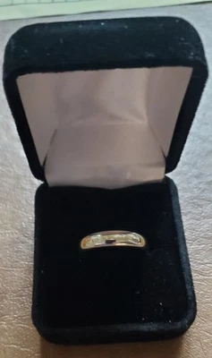 Anillo de boda D’Naco de oro blanco de 14 quilates talla ~10 “TOUJOURS” grabado 5,5 g Foto 1 de 4