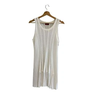 Vestido tejido etiqueta naranja Missoni vintage talla 42 blanco roto diseñador verano resort - Imagen 1 de 10