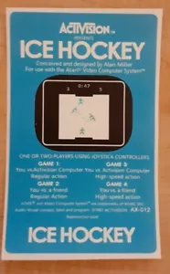 Replacement Atari 2600 Activision Ice Hockey Label Machine cut - Picture 1 of 3