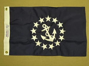 "Ojales de bandera de nailon barco Commodore club náutico oficial interior exterior 12"" X 18" - Imagen 1 de 1
