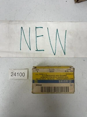 Square D 9001 K2L-1G Green Lens Push Button Series H - Image 1 of 3