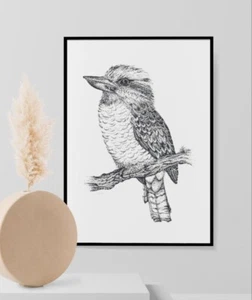 Iconic, Cute & Gorgeous Australian Kookaburra - A5 Art Print (Christmas gift) - Picture 1 of 6