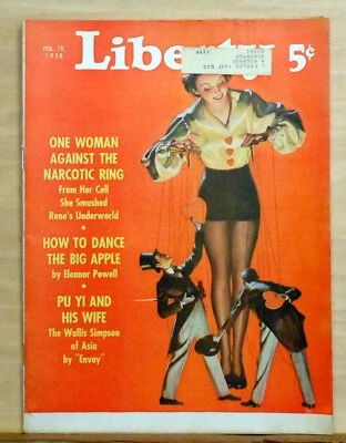 Liberty magazine - February 19, 1938 - Great Valentine cover by Robert Harris - Image 1 of 2