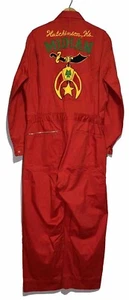 Vintage 50s Walls Coveralls 40 Freemasons Shriners Chain Stitched Sanforized - Picture 1 of 17