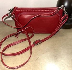 New LEVENGER burgundy leather slim convertible crossbody bag purse - Picture 1 of 8