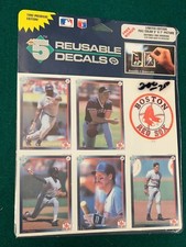 New 1992 Premiere Edition MLB Boston Red Sox High 5 Reusable Decals & 5x7 Pic