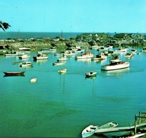 Perkins Cove Harbor Ogunquit ME Fishing Boat Yacht Sailboat Vintage Postcard - Picture 1 of 5