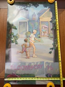 BLOOMSDAY Runners Race POSTER SPOKANE Washington Vintage 1996 - Picture 1 of 7