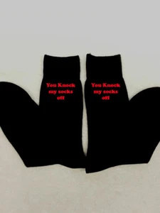PERSONALIZADO DAMAS ESPOSA NOVIA QUITA MIS CALCETINES BORDADOS SAN VALENTÍN - Imagen 1 de 4